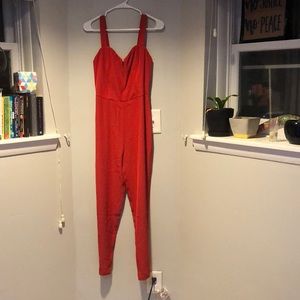 Sexy red jumpsuit